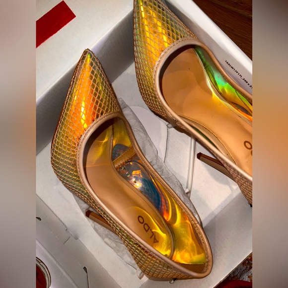 Aldo Shoes - I wore them one time only indoors. They don’t fit me anymore. Im 5.5 they are 5M